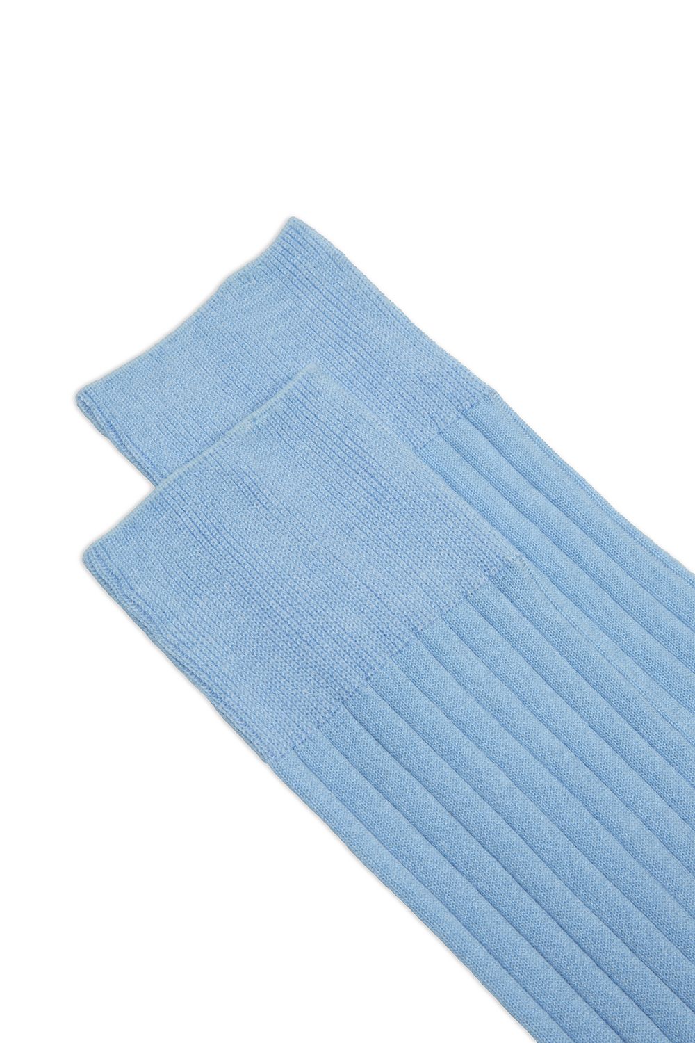 Calze Costa in cotone leggero Calze corte in cotone leggero a coste Bianco