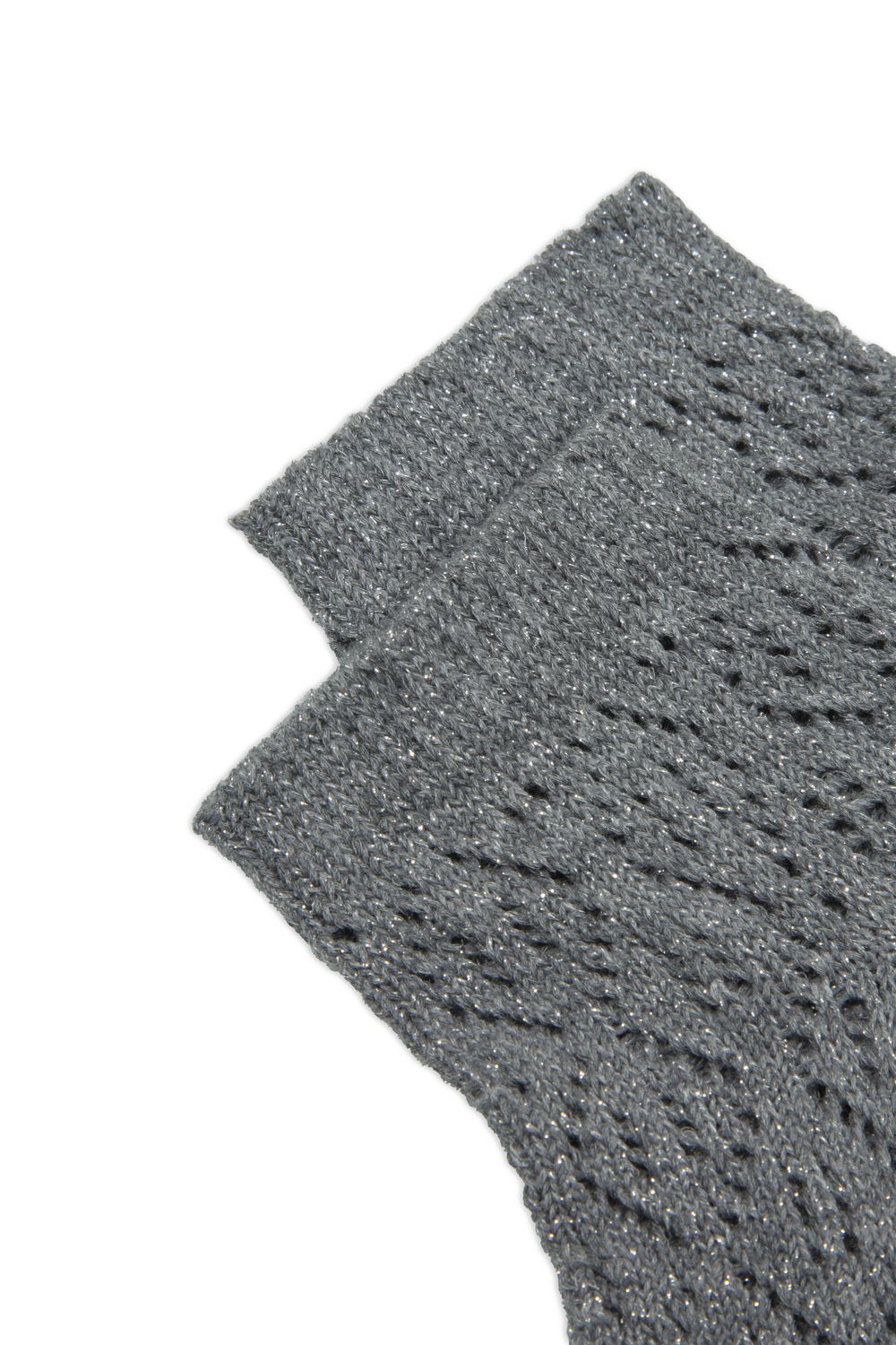 Calze Ceres in lurex traforata Calze corte in cotone lurex, lavorazione traforata