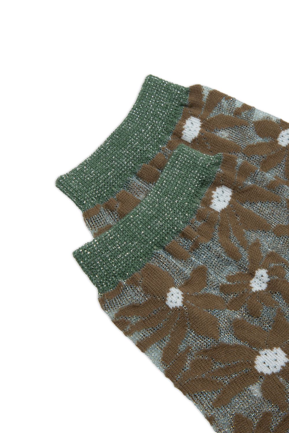 Calze Tumbatu in Filopesca Calze corte in filopesca con fiori