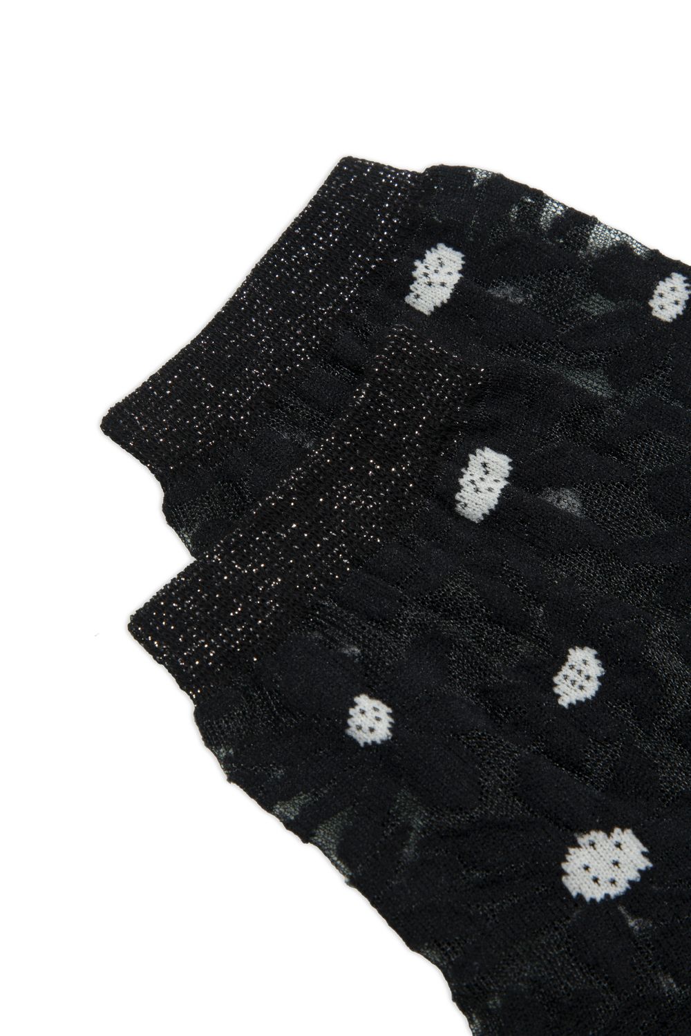 Calze Tumbatu in Filopesca Calze corte in filopesca con fiori